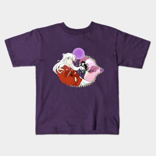 Human Dog and Girl Kids T-Shirt